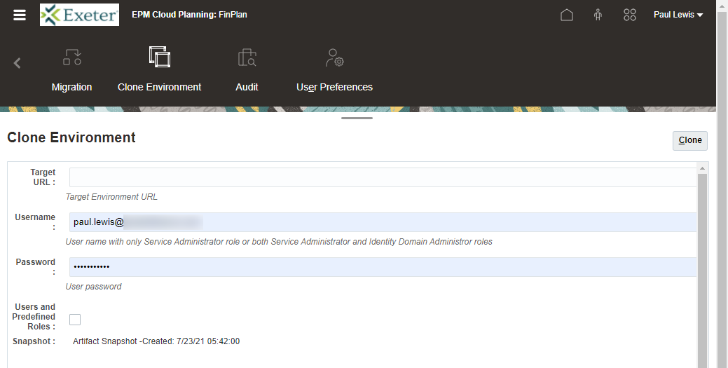 Migration with Clone Environment – Random EPM Notes