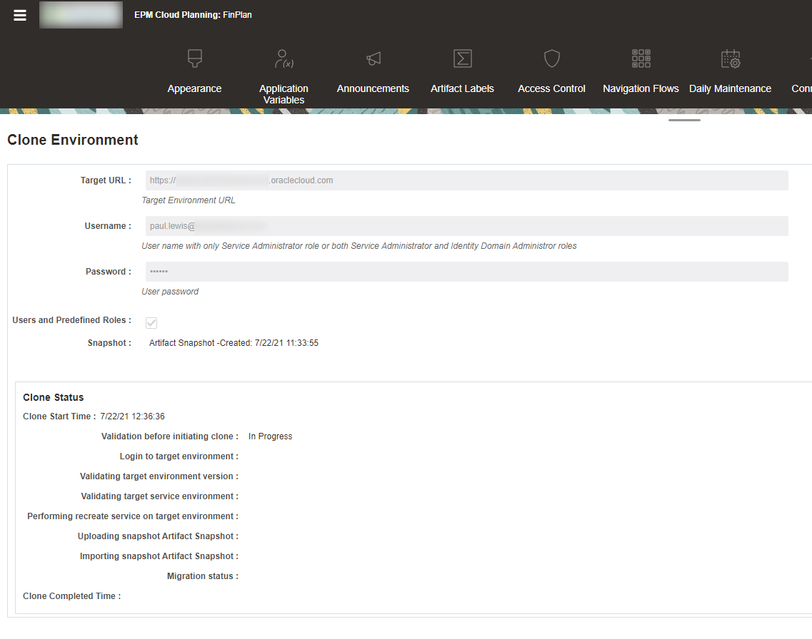 Migration with Clone Environment – Random EPM Notes