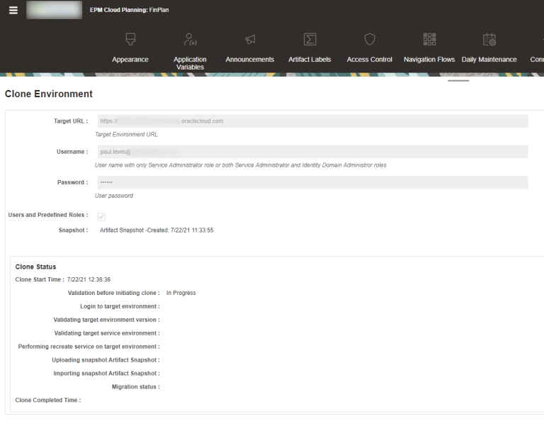 Migration with Clone Environment – Random EPM Notes