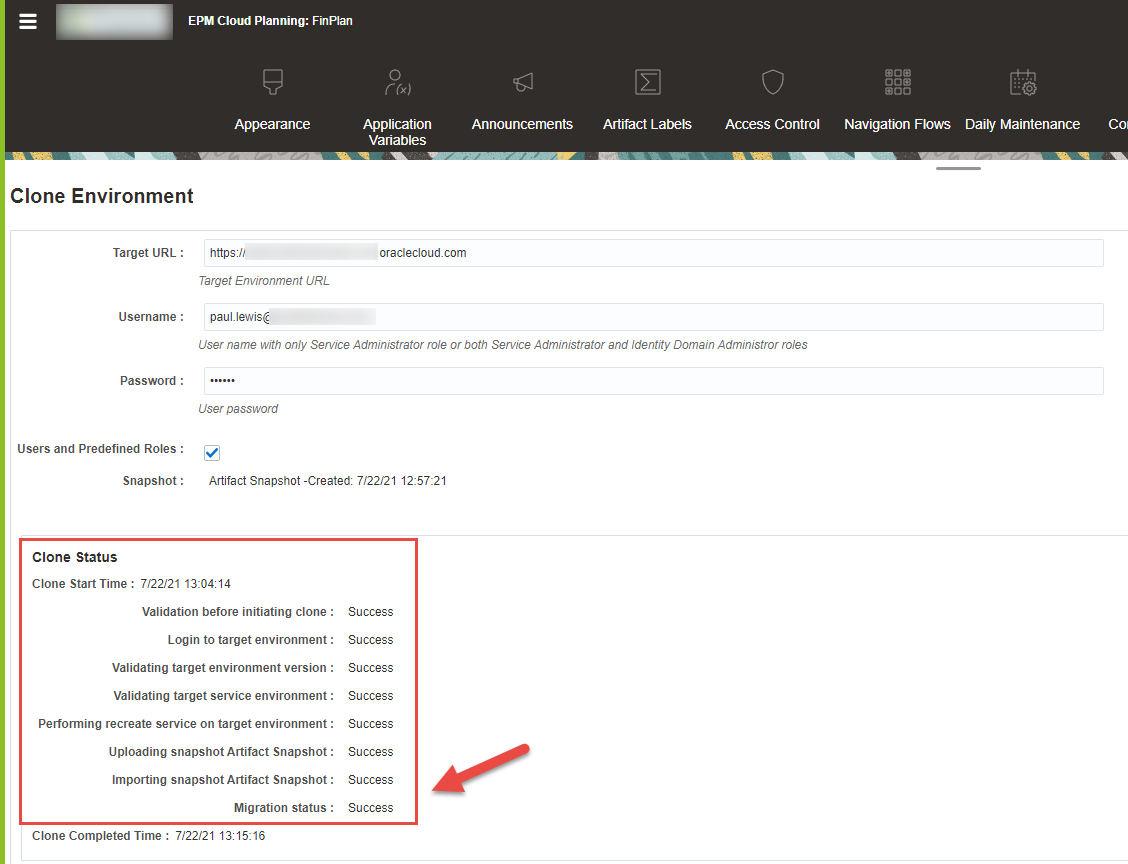 Migration with Clone Environment – Random EPM Notes